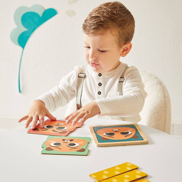 Produktbild: 4-teiliges Lernspielzeug-Set ab 3 Jahren mit Emotionspuzzle & Musikspiel