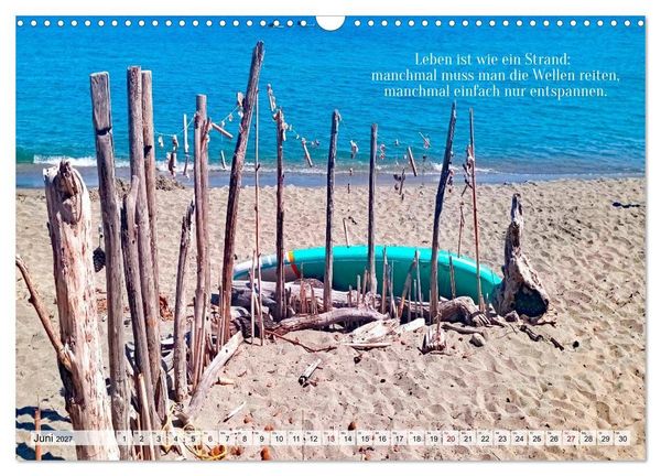 Produktbild: Momente am Meer mit Lyrik (Wandkalender 2027 DIN A3 quer), CALVENDO Monatskalender