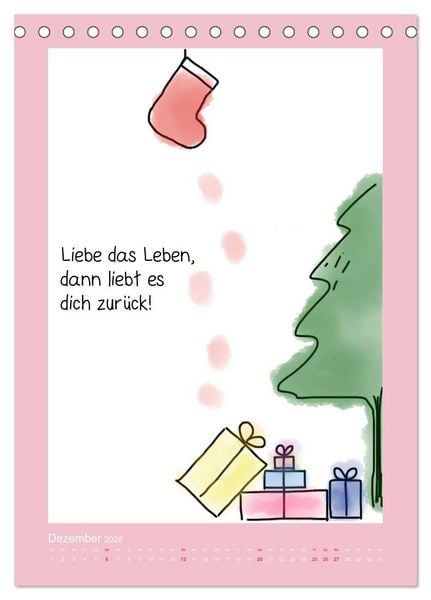 Produktbild: Weisheiten und Spr&uuml;che f&uuml;r mehr Lebensfreude! (Tischkalender 2026 DIN A5 hoch), CALVENDO Monatskalender