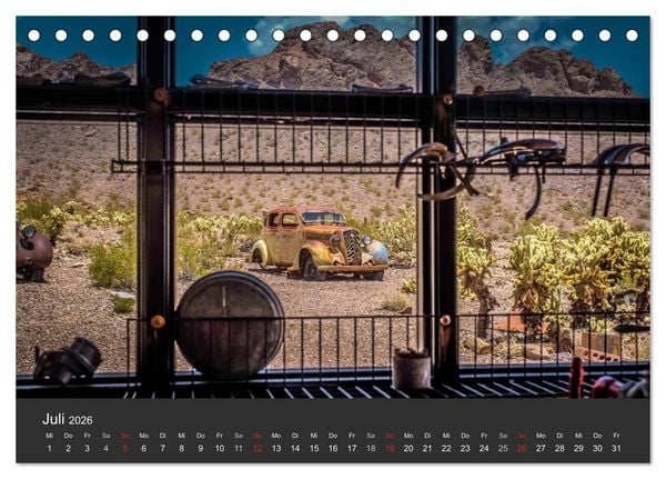 Produktbild: Vergessene Zeitzeugen entlang der Route 66 (Tischkalender 2026 DIN A5 quer), CALVENDO Monatskalender