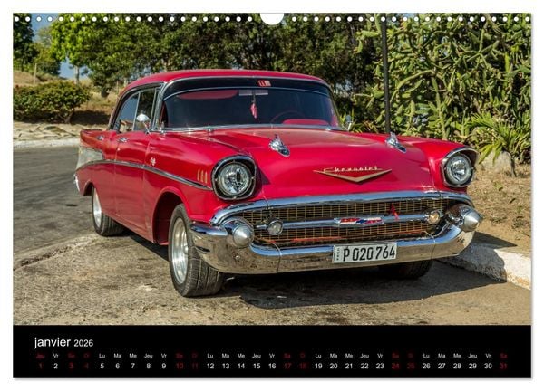 Produktbild: Cuba les belles am&eacute;ricaines (Calendrier mural 2026 DIN A3 vertical), CALVENDO calendrier mensuel