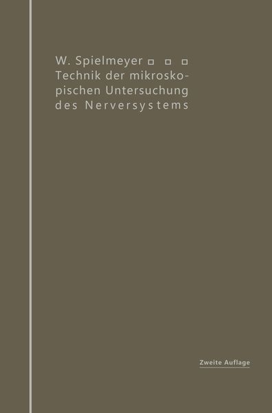 Produktbild: Technik der mikroskopischen Untersuchung des Nervensystems