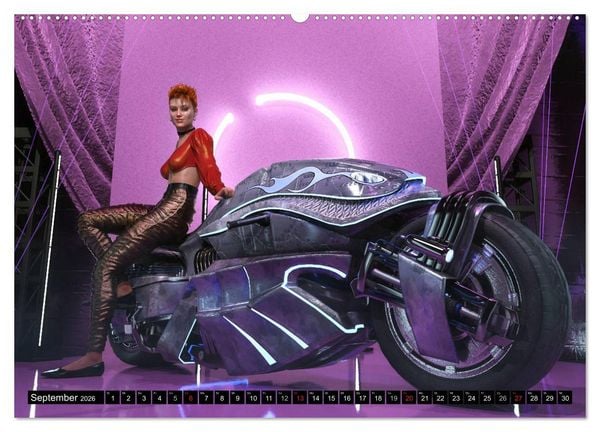 Produktbild: Frauen und Traumbikes (hochwertiger Premium Wandkalender 2026 DIN A2 quer), Kunstdruck in Hochglanz