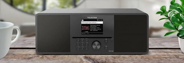 Produktbild: Telestar TOP 300 Schwarz Internet CD-Radio Internet, DAB+, UKW USB, WLAN, Internetradio, DAB+, CD, Bluetooth&reg;, AUX Inkl. Fernbedienung Schwarz