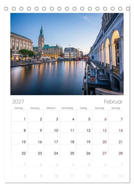 Produktbild: Tischplaner 2027 - Hamburg - Zwischen Alster und Elbe (A5 Tischkalender zum Aufstellen) CALVENDO