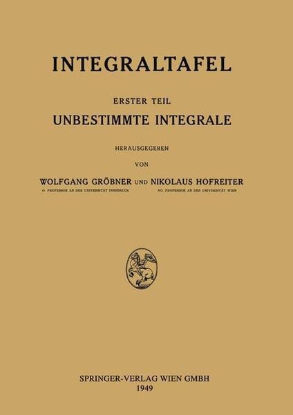 Produktbild: Unbestimmte Integrale