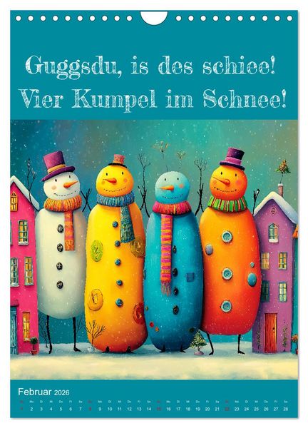 Produktbild: Erzgebirge mei Haamit - Mundart-Kalender mit s&auml;chsischem Humor (Wandkalender 2026 DIN A4 hoch), CALVENDO Monatskalender