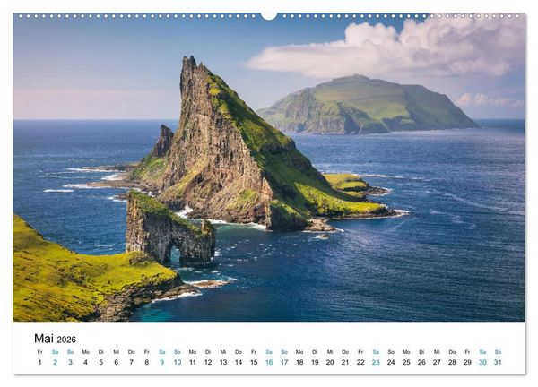 Produktbild: F&auml;r&ouml;er - Archipel im Nordmeer (Wandkalender 2026 DIN A2 quer), CALVENDO Monatskalender
