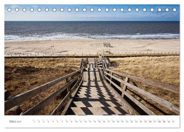 Produktbild: Stege & Wege auf Sylt (Tischkalender 2027 DIN A5 quer), CALVENDO Monatskalender