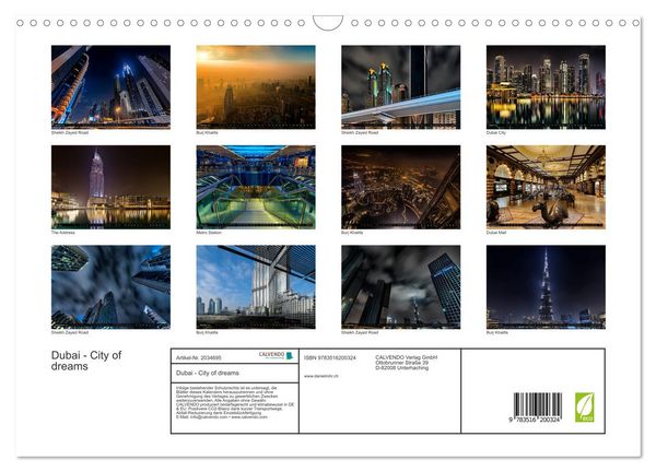 Produktbild: Dubai - City of dreams (Wandkalender 2026 DIN A3 quer), CALVENDO Monatskalender