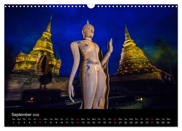 Produktbild: Monuments of Thailand 2026 (Wall Calendar 2026 DIN A3 landscape), CALVENDO 12 Month Wall Calendar