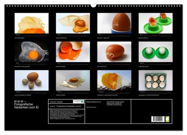 Produktbild: ei.ei.ei &ndash; Fotografische Gedanken zum Ei (Wandkalender 2027 DIN A2 quer), CALVENDO Monatskalender