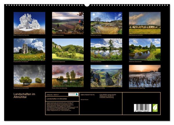 Produktbild: Landschaften im Altm&uuml;hltal (hochwertiger Premium Wandkalender 2026 DIN A2 quer), Kunstdruck in Hochglanz