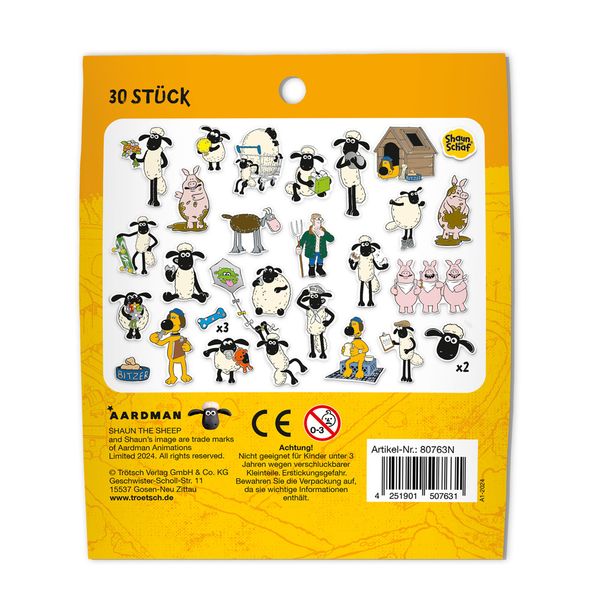 Produktbild: Tr&ouml;tsch Shaun das Schaf Soft-Sticker