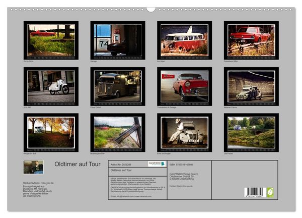 Produktbild: Oldtimer auf Tour (Wandkalender 2026 DIN A2 quer), CALVENDO Monatskalender