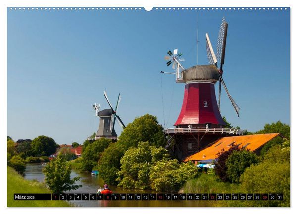 Produktbild: Windm&uuml;hlen in Deutschland (hochwertiger Premium Wandkalender 2026 DIN A2 quer), Kunstdruck in Hochglanz