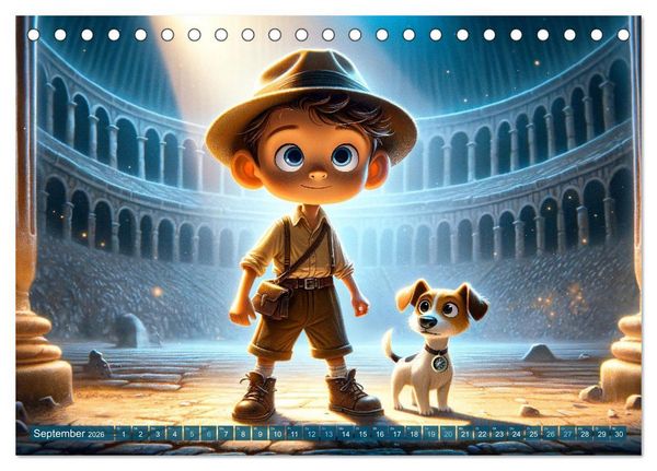 Produktbild: Max und Buddy: Entdecker des Verborgenen (Tischkalender 2026 DIN A5 quer), CALVENDO Monatskalender