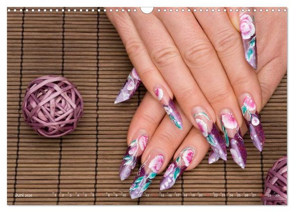 Produktbild: Verg&auml;ngliche Kunst - Nailart Episode 1 (Wandkalender 2026 DIN A3 quer), CALVENDO Monatskalender
