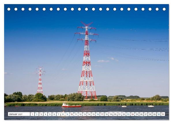 Produktbild: Das Alte Land und die Elbe. Auf dem Weg zur Flussm&uuml;ndung (Tischkalender 2027 DIN A5 quer), CALVENDO Monatskalender