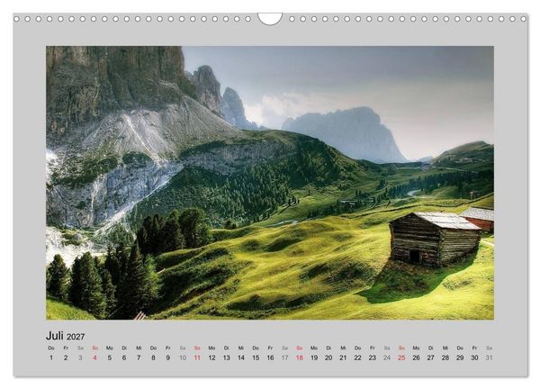 Produktbild: Idyllische H&uuml;tten und Hochalmen (Wandkalender 2027 DIN A3 quer), CALVENDO Monatskalender