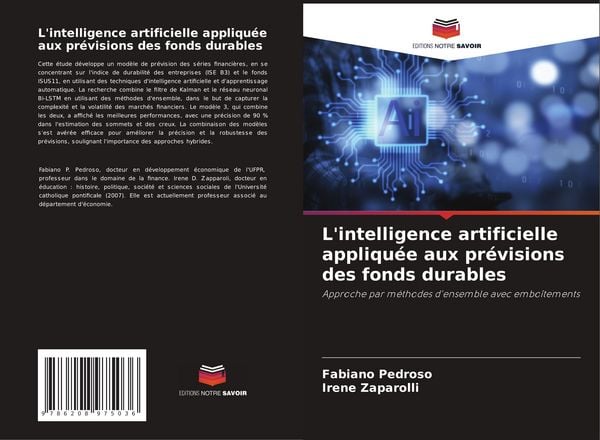 Produktbild: L'intelligence artificielle appliqu&eacute;e aux pr&eacute;visions des fonds durables