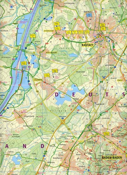 Produktbild: Rastatt, Baden-Baden. Rad- und Wanderkarte