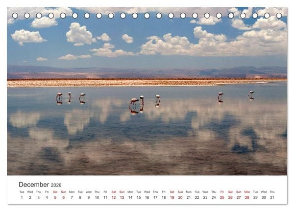 Produktbild: A quick trip to Argentina and Chile (Desk Calendar 2026 DIN A5 landscape), CALVENDO 12 Month DeskCalendar