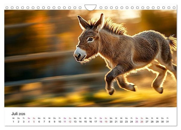 Produktbild: Esel - neugierige Typen (Wandkalender 2026 DIN A4 quer), CALVENDO Monatskalender