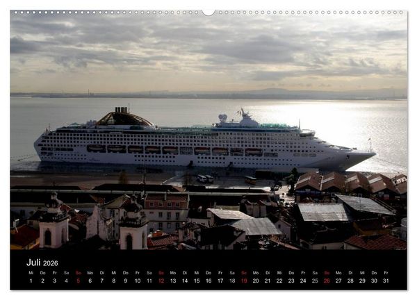 Produktbild: Kreuzfahrtschiffe in Europa (hochwertiger Premium Wandkalender 2026 DIN A2 quer), Kunstdruck in Hochglanz