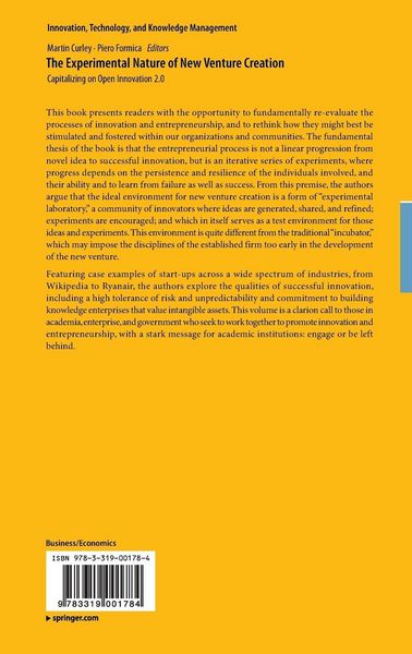 Produktbild: The Experimental Nature of New Venture Creation