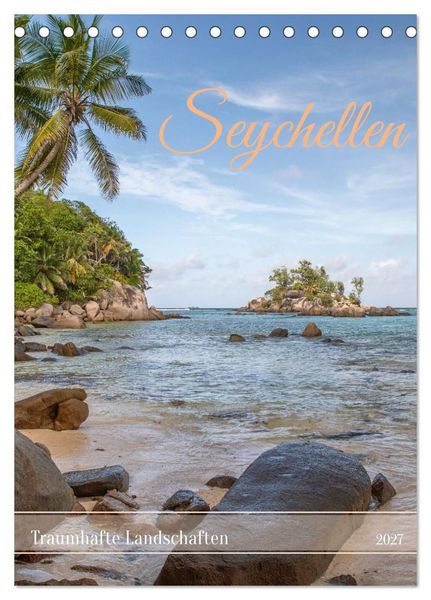 Produktbild: Seychellen -Traumhafte Landschaften (Tischkalender 2027 DIN A5 hoch), CALVENDO Monatskalender