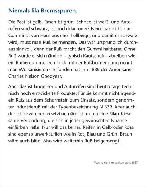 Produktbild: Was so nicht im Lexikon steht Tagesabrei&szlig;kalender 2027 - Kuriosit&auml;ten, Hist&ouml;rchen und merkw&uuml;rdige Geschichten
