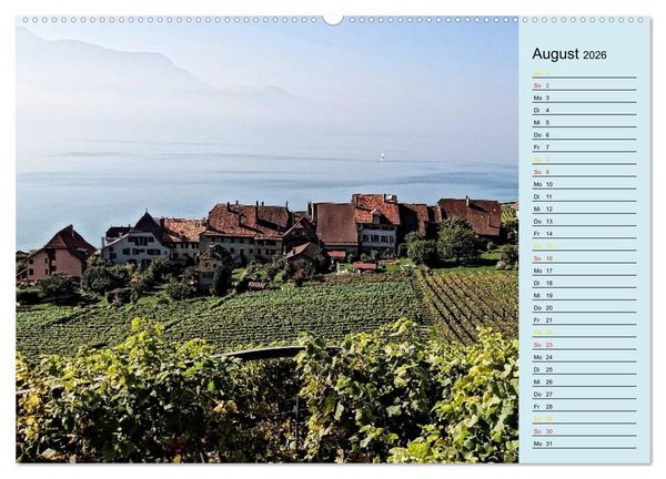 Produktbild: Gr&uuml;ezi . Landschaften in der Schweiz Planer (Wandkalender 2026 DIN A2 quer), CALVENDO Monatskalender