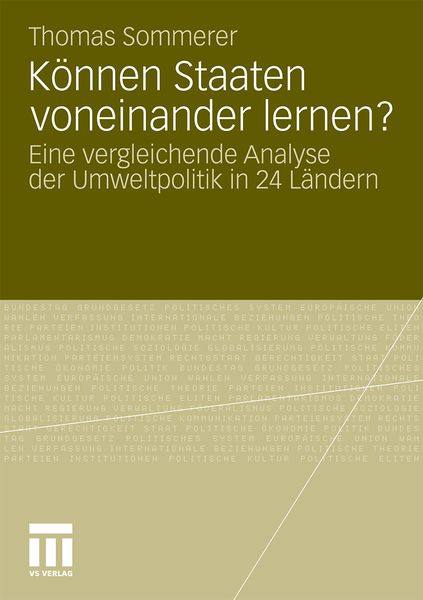 Können Staaten voneinander lernen?, Taschenbuch von Thomas Sommerer, VS Verlag für Sozialwissenschaften, 9783531172927