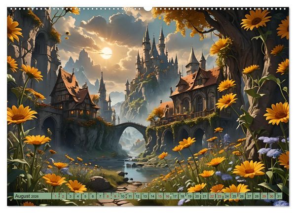 Produktbild: Mittelalterliche St&auml;dte und Burgen (hochwertiger Premium Wandkalender 2026 DIN A2 quer), Kunstdruck in Hochglanz