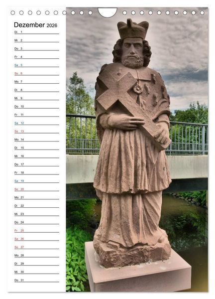 Produktbild: Nepomuk - Der Br&uuml;ckenheilige (Wandkalender 2026 DIN A4 hoch), CALVENDO Monatskalender