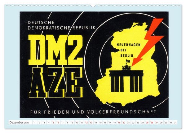 Produktbild: Amateurfunk in der DDR - Historische QSL-Karten (Wandkalender 2026 DIN A2 quer), CALVENDO Monatskalender