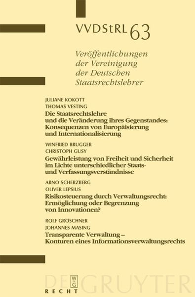 Produktbild: Berichte und Diskussionen auf der Tagung der Vereinigung der Deutschen Staatsrec