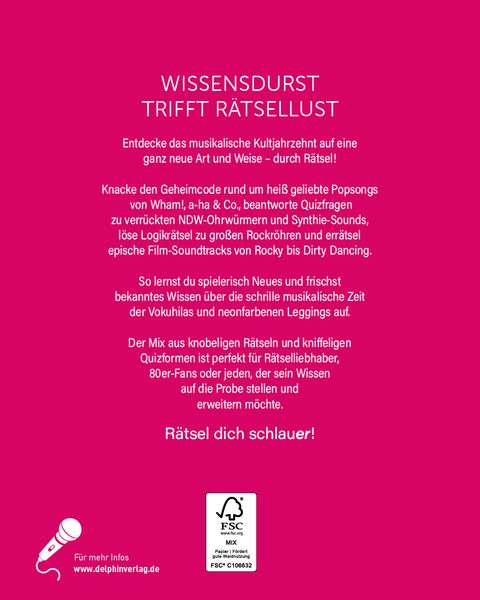 Produktbild: Musik der 80er I Wissen in R&auml;tseln