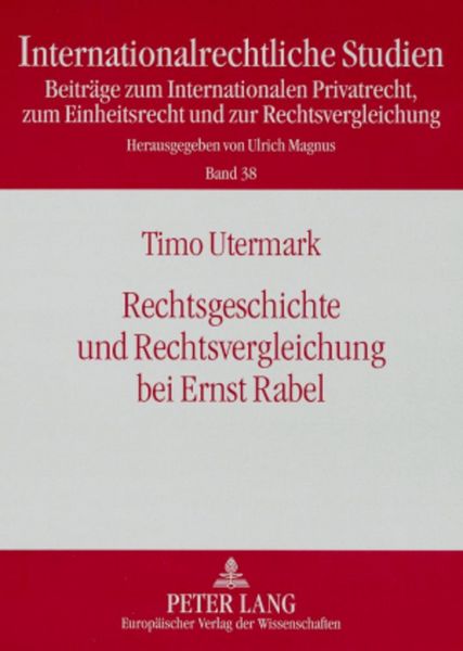 Produktbild: Rechtsgeschichte und Rechtsvergleichung bei Ernst Rabel