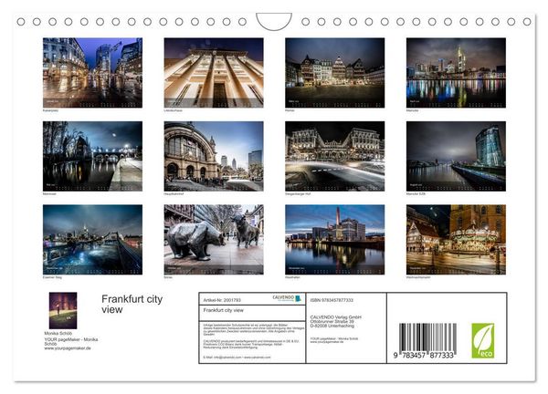 Produktbild: Frankfurt city view (Wandkalender 2026 DIN A4 quer), CALVENDO Monatskalender