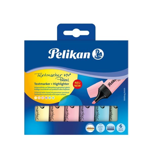 Produktbild: Pelikan Textmarker 490 Pastel 6er Set