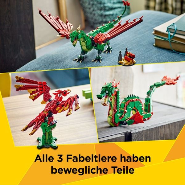 LEGO Creator 3in1 Grüner Drache - Spielzeug Seeschlange & Phönix 31161