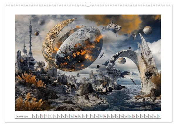 Produktbild: Verborgene Dimensionen (Wandkalender 2026 DIN A2 quer), CALVENDO Monatskalender