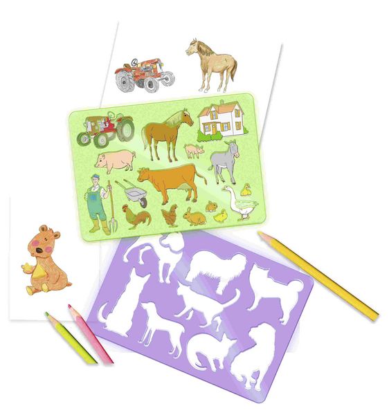 Produktbild: Mal-Schablonen-Set 1 ("Tiere")