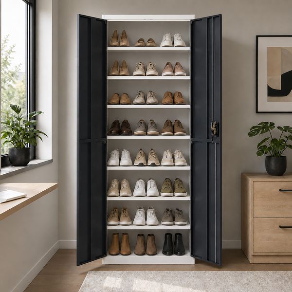 Produktbild: Stahl Schuhschrank Malivo 80 x 180 x 40 cm