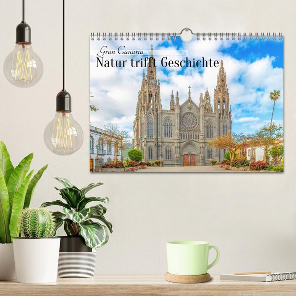 Produktbild: Gran Canaria &ndash; Natur trifft Geschichte (Wandkalender 2026 DIN A4 quer), CALVENDO Monatskalender