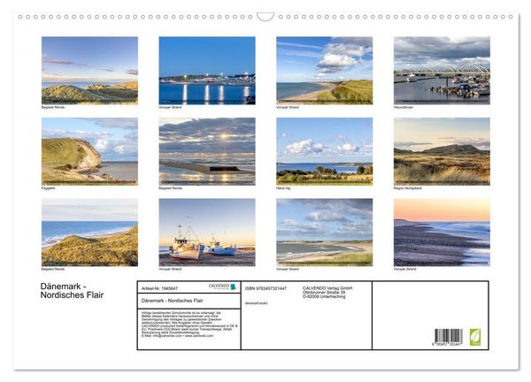 Produktbild: D&auml;nemark - Nordisches Flair (Wandkalender 2026 DIN A2 quer), CALVENDO Monatskalender
