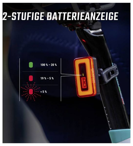 Produktbild: Sigma Fahrrad-R&uuml;cklicht HIRO 70 COB LED akkubetrieben