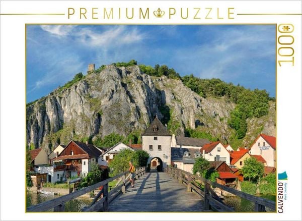 CALVENDO Puzzle Holzbrücke von Essing im Altmühltal | 1000 Teile Lege-Größe 64x48cm Foto-Puzzle für glückliche Stunden